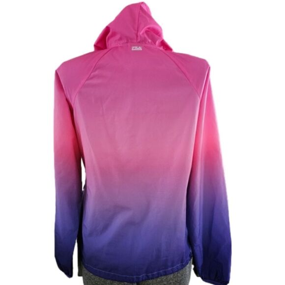 Fila Sport Ombre Hooded Zip-up Windbreaker Coat-Size Medium - Picture 7 of 10